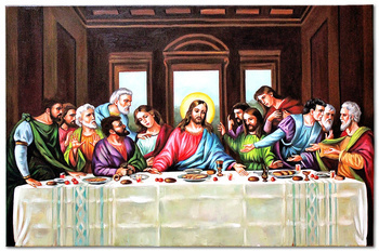 Obraz olejny - Religijne - Leonardo da Vinci - Ostatnia wieczerza - 80x120 cm - G119121