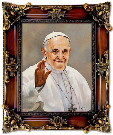 Papież Franciszek - Pozdrowienie - 65x75 cm - G95271