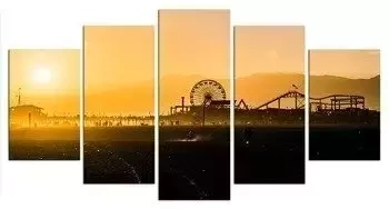 Krajobrazy - Wesołe miasteczko - 45x70 cm x2, 45x100 cm x2, 45x120 cm - G94849