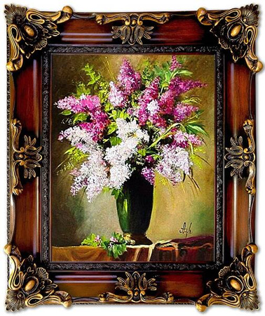 Bzy - W zielonym wazonie - 65x75 cm - G05823
