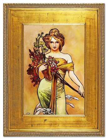 Obraz olejny - Alfons Mucha - Wiosna - 92x122 cm - G107531