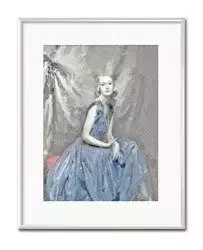 Niebieska sukienka - 21x26 cm - G98158