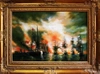 Marynistyka - Płonąca flota - 90x120 cm - G04169