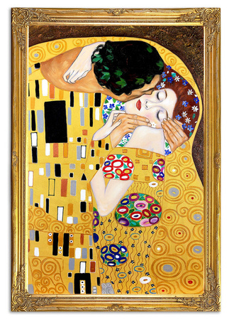 Obraz olejny - Gustav Klimt - Pocałunek - 94x134 cm - G118744