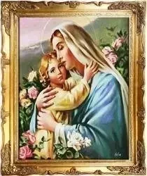 Maryja - Mały Jezus w matczynych objęciach - 53x64 cm - G02765