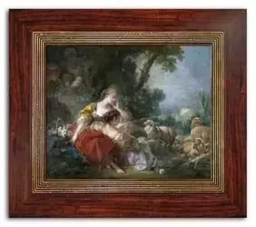 Francois Boucher - Dwie pasterki - 36x31 cm - G95156