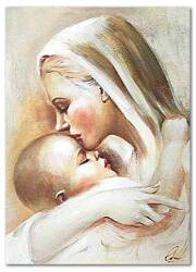 Obraz olejny - Obrazy Maryjne - Pocałunek Maryi - 50x70 cm - G119357