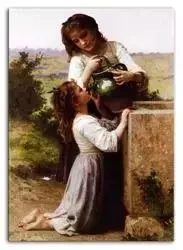 William Adolphe Bouguereau - Przy studni - 50x70 cm - G93758