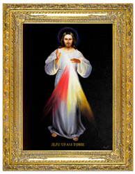 Obraz olejny - Jezus Chrystus - Jezus Miłosierny - 75x95 cm - G104850