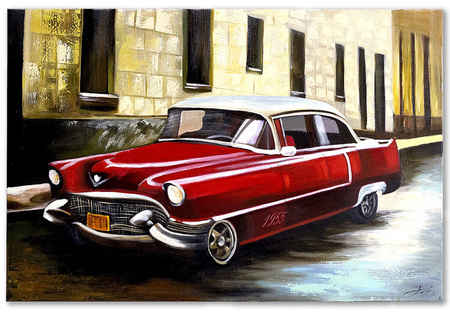 Obraz olejny - Automobile - 80x120 cm - G94758