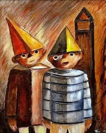 Tadeusz Makowski - Mali przyjaciele - 60x90 cm - G00347