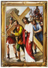 Droga krzyżowa - Szymon z Cyreny pomaga dźwigać krzyż Jezusowi - 75x105 cm - G01621