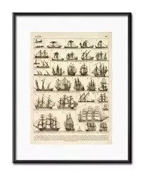 Okrętowa rycina - 21x26 cm - G100506