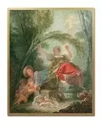 Reprodukcja - scenka rodzajowa - 43x53 cm - G104280