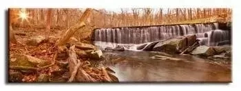 Krajobrazy - Leśna kaskada - 150x50 cm - G93047