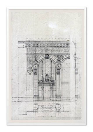 Reprodukcja - szkic łuku - 63x93 cm - G103439