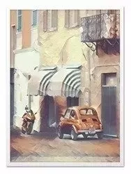 Popołudnie w miasteczku - 53x73 cm - G102202