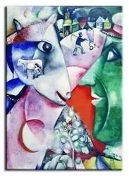 Marc Chagall - Ja i wieś - 50x70 cm - G92556