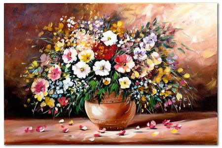 Obraz olejny - Bukiety mieszane - 80x120 cm - G119126