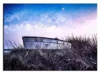 Krajobrazy - Opuszczona łódka - 50x70 cm - G93124