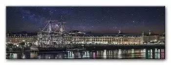 Krajobrazy - Nocny port - 150x50 cm - G94806