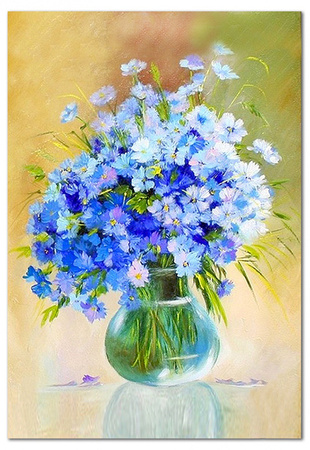 Obraz olejny - Bukiety mieszane - 60x90 cm - G119318