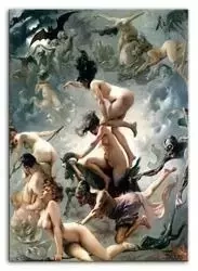 Luis Ricardo Falero - Czarownice w drodze na sabat - 50x70 cm - G93796