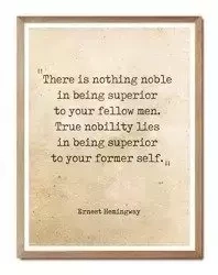 Cytaty, hasła, napisy - Cytat z Hemingwaya - 33x43 cm - G100497