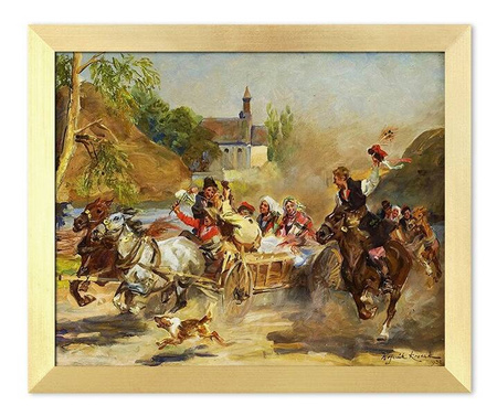 Wojciech Kossak - Krakowskie wesele - 30x35 cm - G93669