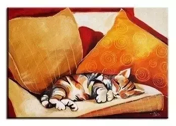 Do pokoju dziecka - Śpiący kotek - 60x90 cm - G00137