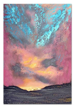 Abstrakcje - Błękitny ptak - 90x120 cm - G99927