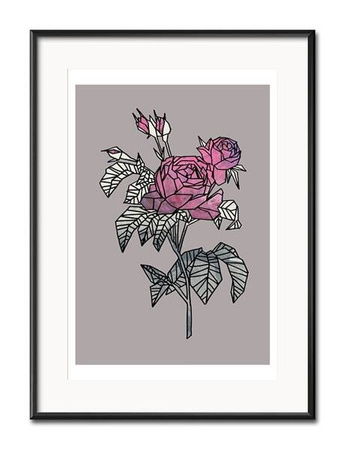 Geometryczna róża II - 31x41 cm - G97848