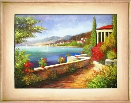 Architektura - Staw w miasteczku - 72x92 cm - G16909