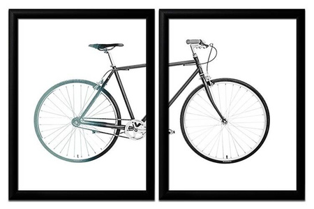 Rowerowy dyptyk - 23x28 cm x2 - G97752