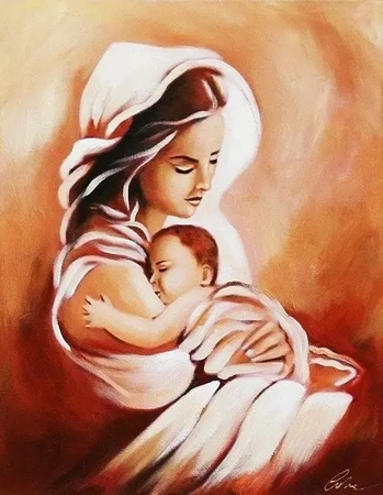 Maryja - Maria z Jezuskiem - 40x50 cm - G05747