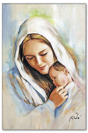 Obraz olejny - Obrazy Maryjne - Matka z Synem - 120x180 cm - G119402