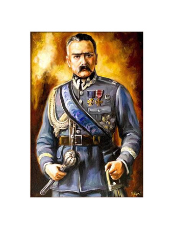 Postać Marszałka Piłsudskiego - 80x120cm
