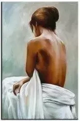 Akty - Biała tancerka - 60x90 cm - G00409