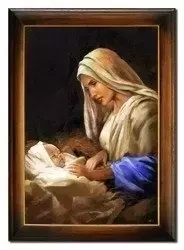 Obraz olejny - Matka Boska i Dzieciątko - 76x106 cm - G104231