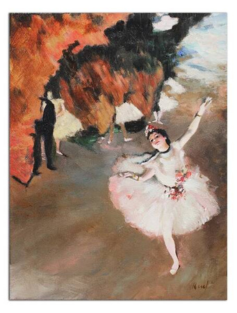 Obraz olejny - Impresjoniści - Edgar Degas - Gwiazda. Tancerka na scenie - 50x70 cm - G116669