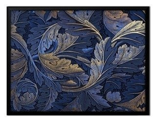 Niebieskie i złote liście - 33x43 cm - G100211