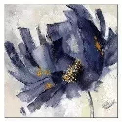 Abstrakcje - Czarny kwiat - 60x60 cm - G103624