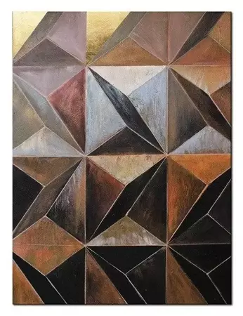 Abstrakcja - Kawowa mozaika - 110x150 cm - G99990 