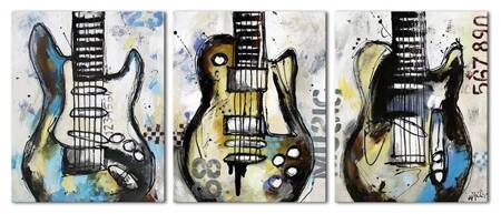 Abstrakcyjne - Gitary - 40x50 cm x3 - G95726