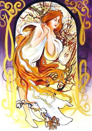 Alfons Mucha - Wiosna - 60x90 cm - G00292