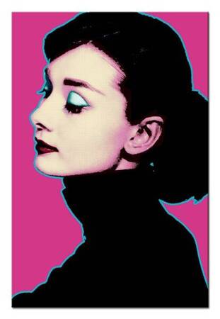 Audrey Hepburn - Na różowym tle - 60x90 cm - G97721