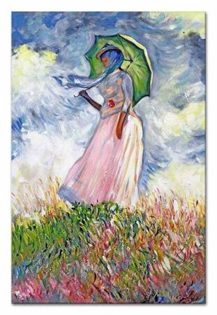 Claude Monet - Kobieta z parasolką - 60x90 cm - G101744