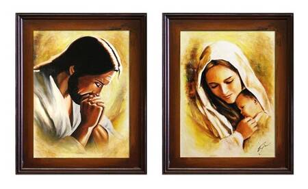 Inne religijne - Jezus i Maryja - 40x50 cm x 2szt. - G94119