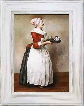 Jean Etienne Liotard - Dziewczyna z czekoladą - 61x71 cm - G06413