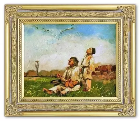 Józef Chełmoński - Bociany - 27x32 cm - G95370 | Twoja ...